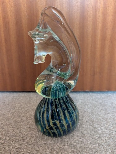 Mdina glass seahorse - glass,