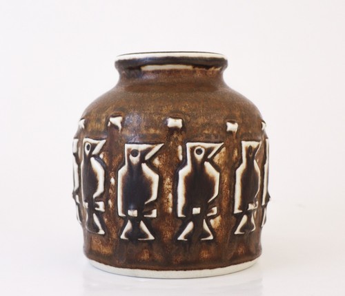 Brown ceramic vase jørgen - vase,