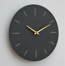 Wall Clock Grey natural Slate