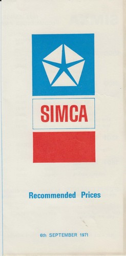 Simca price list - simca,