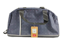 Cotton Traders navy polkadot weekender bag Spotty Travel Bag Holiday S6687