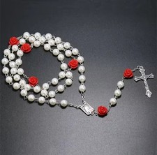 Pearl Beads Rosary Necklace