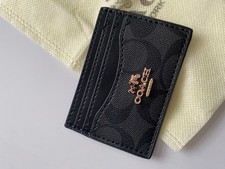 Coach Black Card Holder Wallet
