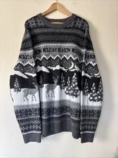 Mens TU Grey Fair Isle Knit