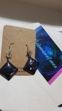 resin black square drop