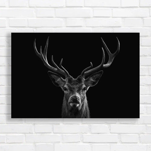 The deer head stag - buck, black