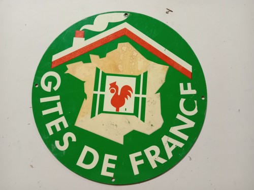 Enamelled canvas plate gites - d,