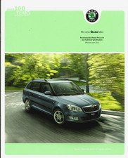 Skoda Fabia June-July 2010 UK Market Sales Brochure S, SE, Elegance & Scout