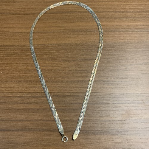 Sterling silver necklace - silver, 19.5