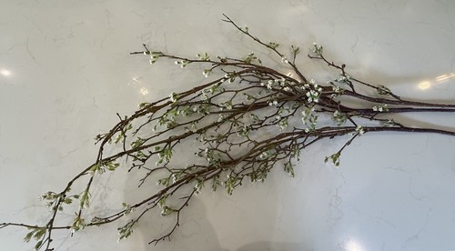 Faux twig stems with white - twig,