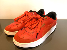 Puma CA Match Trainers Red Leather Ferrari Lace Up UK 5.5 EUR 38.5