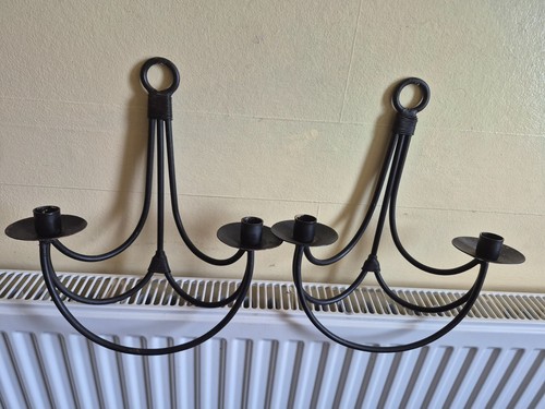 Pair black wrought - black, wall