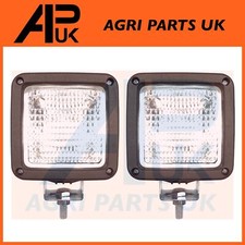 2X Mini Digger Excavator Work Lights Lamps Square for Komatsu Hitachi Cat Kubota