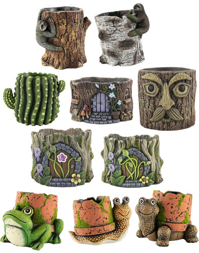 Cement plant pot outdoor - cement,