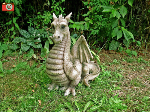Large dragon garden ornament - garden,