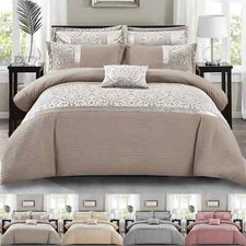 3 Piece Damask Duvet Cover Reversible Quilt Cover Luxury Bedding Set Double King