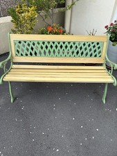 Garden Wrought Iron/cast Trellis Back Bench