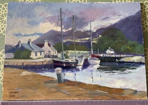Miniature original oil - miniature,