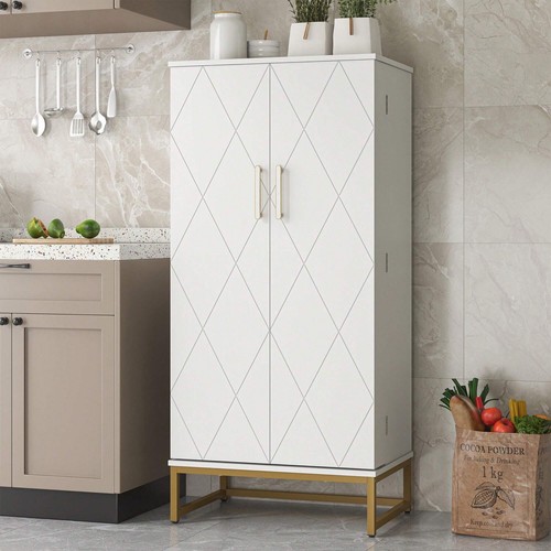 White freestanding kitchen - white,