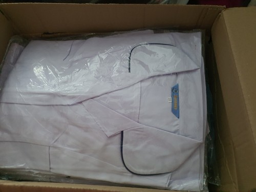 White nurse tunic with - white, navy