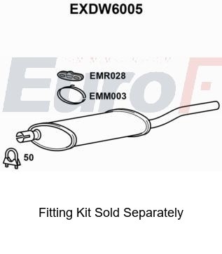 Rear muffler silencer insert - rear,