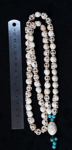 Tibetan skull bead - skull, mala