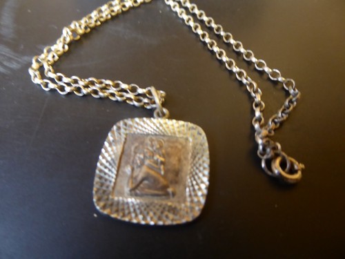 Silver christopher necklace - st,