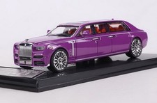 SC ART 1/64 Scale Rolls-Royce Phantom VII Purple Diecast car Model Toy Gift