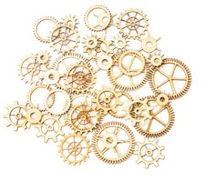 Wooden Gears Shape Craft Cogs Wood Slice Embellishments Scrapbook Steampunk