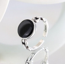 925 Sterling Silver Onyx Black