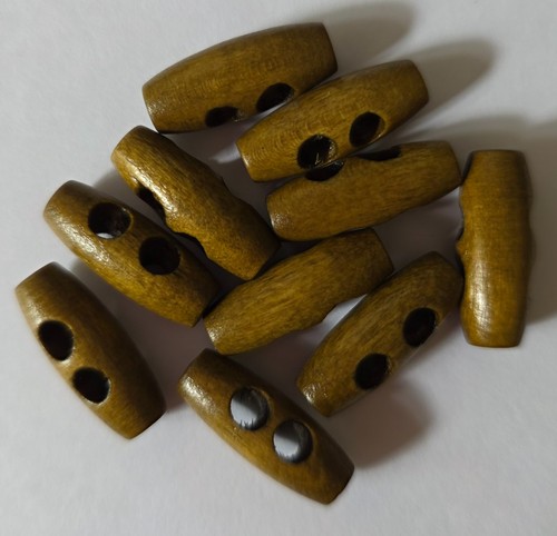 Olive brown wooden toggle - 10,