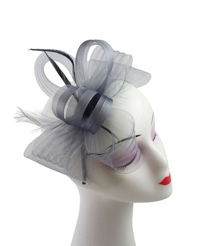 Looped curl feather headband - &,