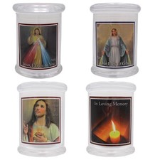 Religious LED Candle in Jar -