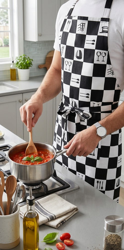 Worksmart black white check - black,