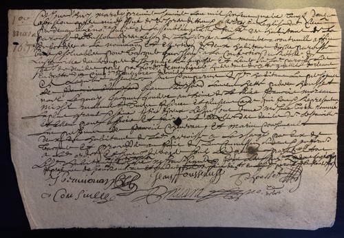 1692 french manuscript - 1692,
