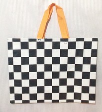 Reusable Shopping Bag For Life Chequered Design Black White Fun Gift Bag