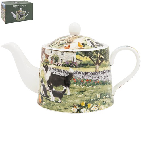 Ceramic tea pot collie - tea, &