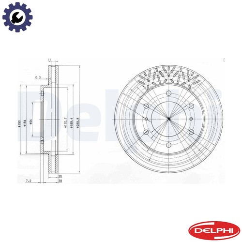 Brake disc bg3812 for - 2x,