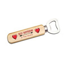 Wooden Personalised Bottle Opener Valentines Anniversay Birthday Gift For Him