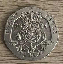 20p Coin Obvious Die Lump Mint