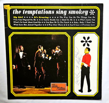 THE TEMPTATIONS SING SMOKEY *SIGNED BY DAVID RUFFIN/EDDIE KENDRICKS* UK LP 1980