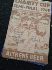 Replica Programme Celtic V Third Lanark 1949