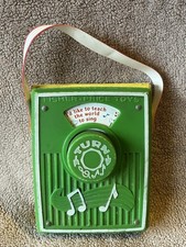 Vintage Fisher Price Music Box Pocket Radio Teach The World To Sing 1970 Rare