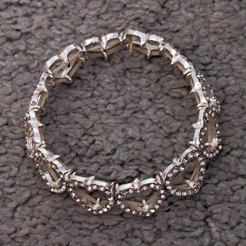 Silver tone heart link - silver, chain