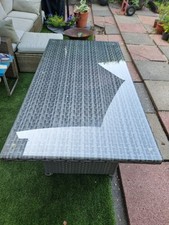 Quality John Lewis Grey  Rattan Outdoor dining table