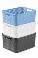 Plastic Rattan Storage Baskets