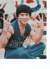 genuine autographed 10x8 photo with certificate of Jackie chan