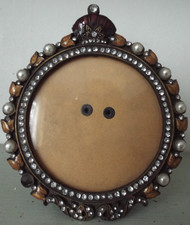ROUND ORNATE VICTORIAN STYLE PHOTO FRAME/DECORATIVE/METAL PICTURE FRAMES/DISPLAY