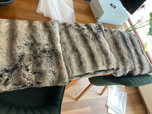 Grey habitat wolf faux fur - faux,
