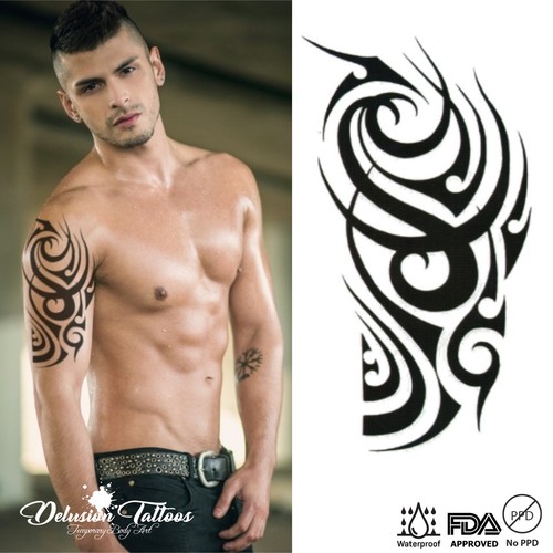 Tribal temporary tattoo - tribal,